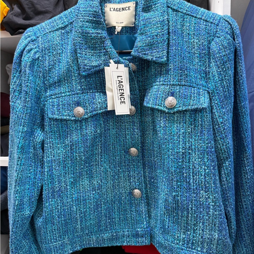 L'AGENCE Blue Jean Jacket Classic Design